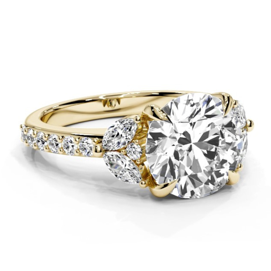Round Cut 5.00 CT Lab Diamond Ring | 14K Gold | IGI Certified