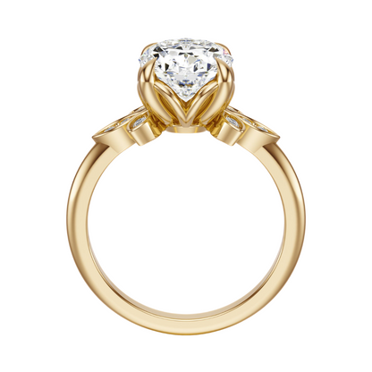 Oval Cut 2.10 CT F VS2 Lab Grown Diamond Ring in Gold (IGI)