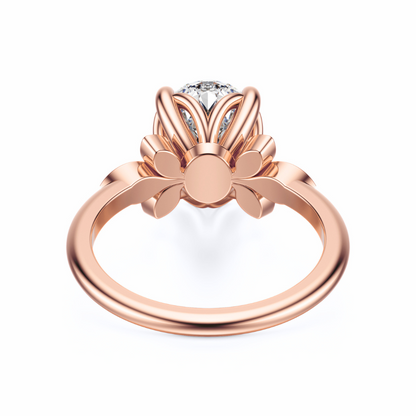 Oval Cut 2.10 CT F VS2 Lab Grown Diamond Ring in Gold (IGI)