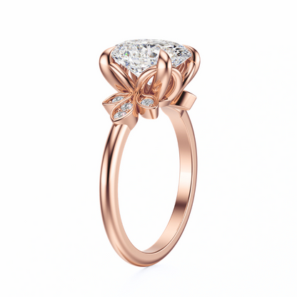 Oval Cut 2.10 CT F VS2 Lab Grown Diamond Ring in Gold (IGI)