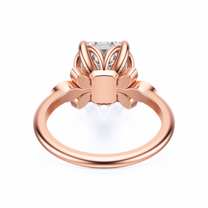 Emerald Cut 2.10 CT F VS2 Lab Grown Diamond Ring in Gold (IGI)