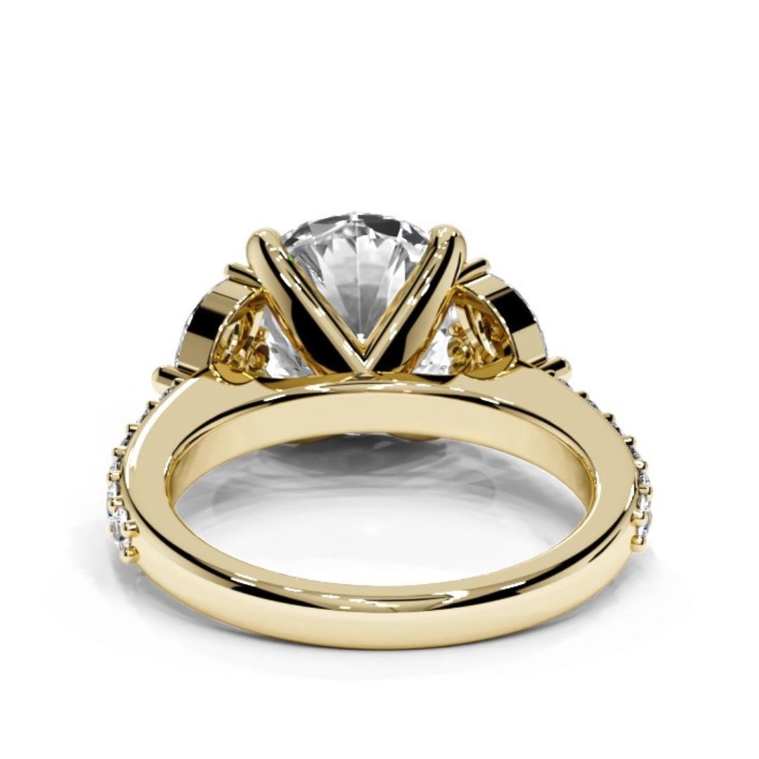Round Cut 5.00 CT Lab Diamond Ring | 14K Gold | IGI Certified