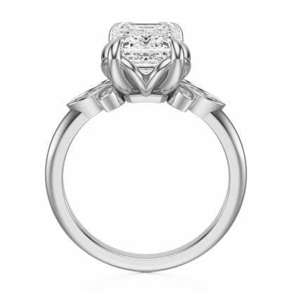 Emerald Cut 2.10 CT F VS2 Lab Grown Diamond Ring in Gold (IGI)