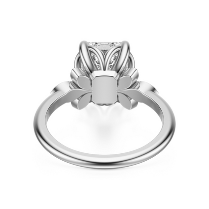 Emerald Cut 2.10 CT F VS2 Lab Grown Diamond Ring in Gold (IGI)