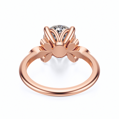 Round Cut 2.10 CT F VS2 Lab Grown Diamond Ring in Gold (IGI)