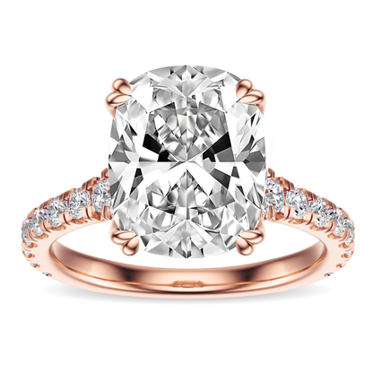 Cushion Cut 2.50 CT F VS2 Lab Grown Diamond Ring in Gold (IGI)