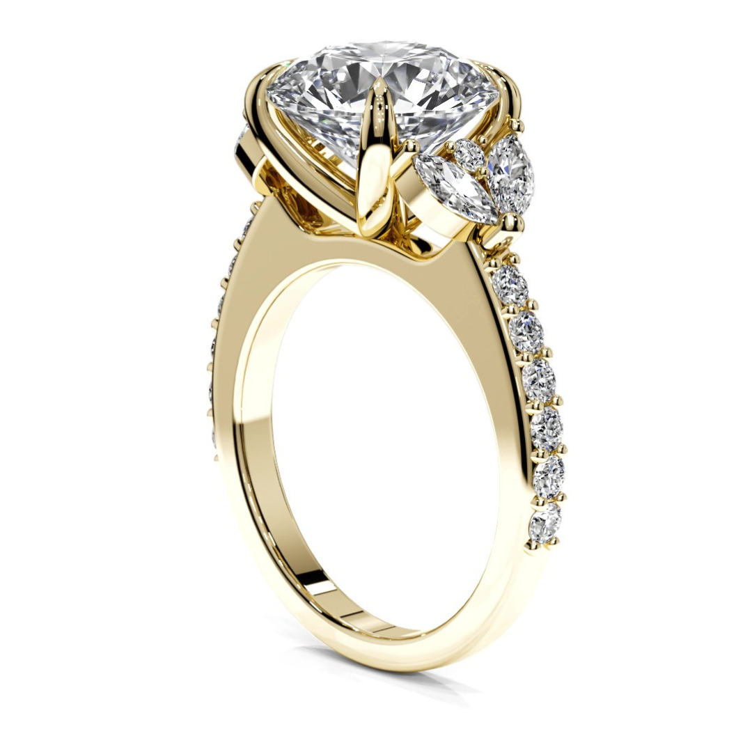 Round Cut 5.00 CT Lab Diamond Ring | 14K Gold | IGI Certified