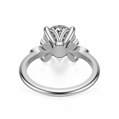 Round Cut 2.10 CT F VS2 Lab Grown Diamond Ring in Gold (IGI)