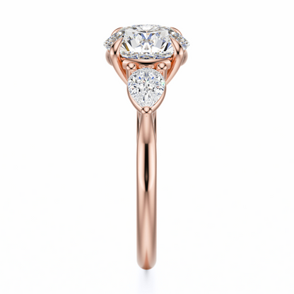 Round Cut 2.50 CT F VS2 Lab Grown Diamond Ring in Gold (IGI)
