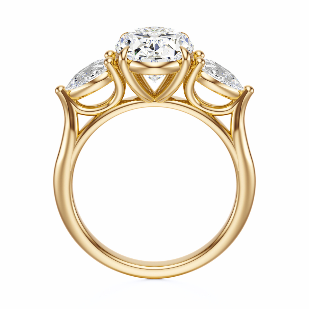 Oval Cut 2.50 CT F VS2 Lab Grown Diamond Ring in Gold (IGI)