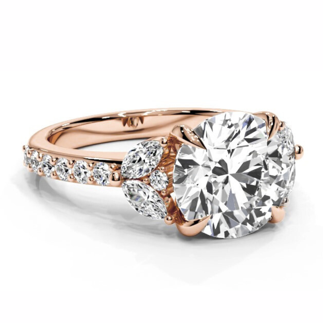 Round Cut 5.00 CT Lab Diamond Ring | 14K Gold | IGI Certified