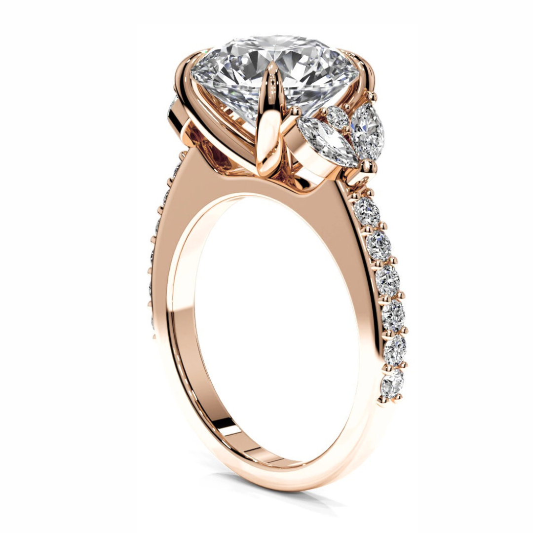 Round Cut 5.00 CT Lab Diamond Ring | 14K Gold | IGI Certified