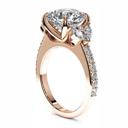 Round Cut 5.00 CT Lab Diamond Ring | 14K Gold | IGI Certified