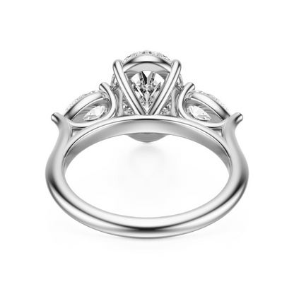 Oval Cut 2.50 CT F VS2 Lab Grown Diamond Ring in Gold (IGI)