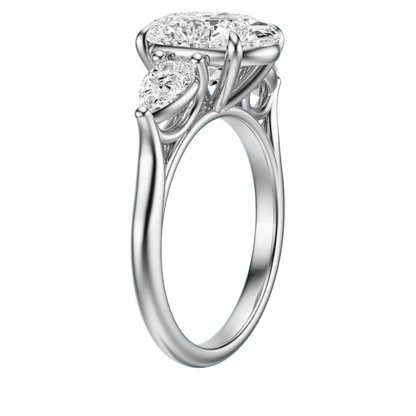 Oval Cut 2.50 CT F VS2 Lab Grown Diamond Ring in Gold (IGI)