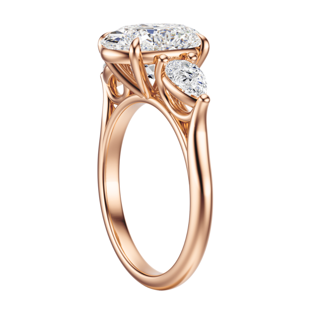 Oval Cut 2.50 CT F VS2 Lab Grown Diamond Ring in Gold (IGI)