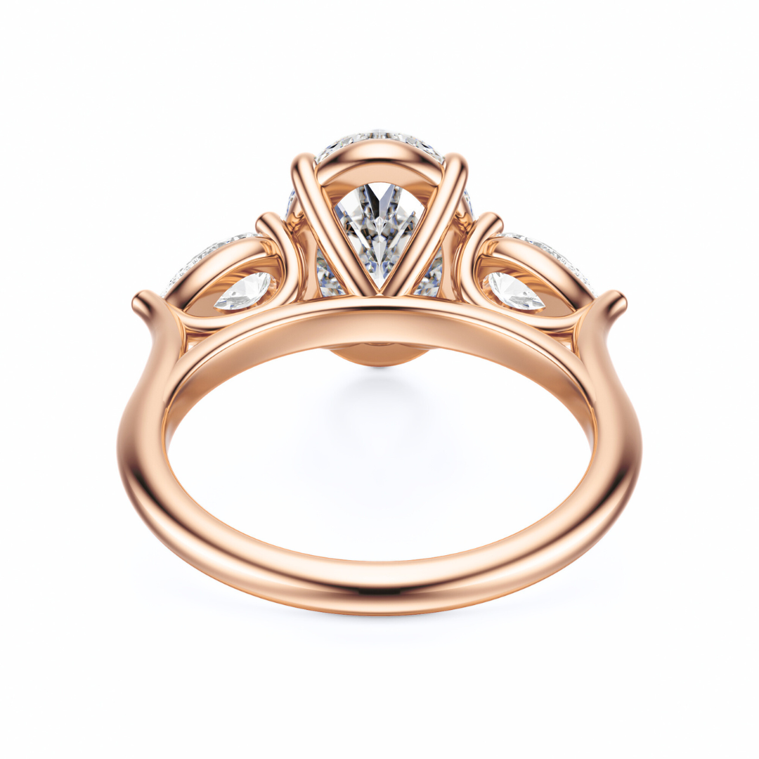 Oval Cut 2.50 CT F VS2 Lab Grown Diamond Ring in Gold (IGI)