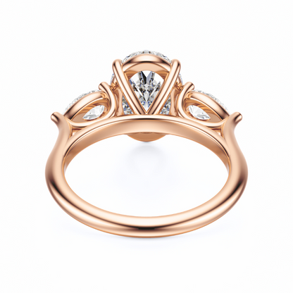 Oval Cut 2.50 CT F VS2 Lab Grown Diamond Ring in Gold (IGI)