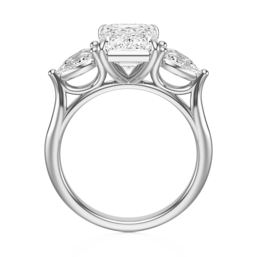 Emerald Cut 2.50 CT F VS2 Lab Grown Diamond Ring in Gold (IGI)