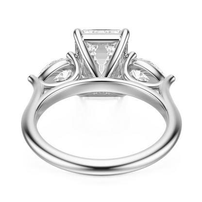 Emerald Cut 2.50 CT F VS2 Lab Grown Diamond Ring in Gold (IGI)