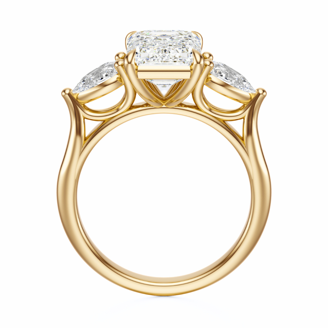 Emerald Cut 2.50 CT F VS2 Lab Grown Diamond Ring in Gold (IGI)