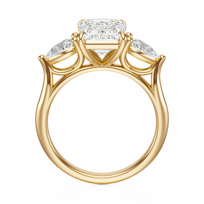 Emerald Cut 2.50 CT F VS2 Lab Grown Diamond Ring in Gold (IGI)