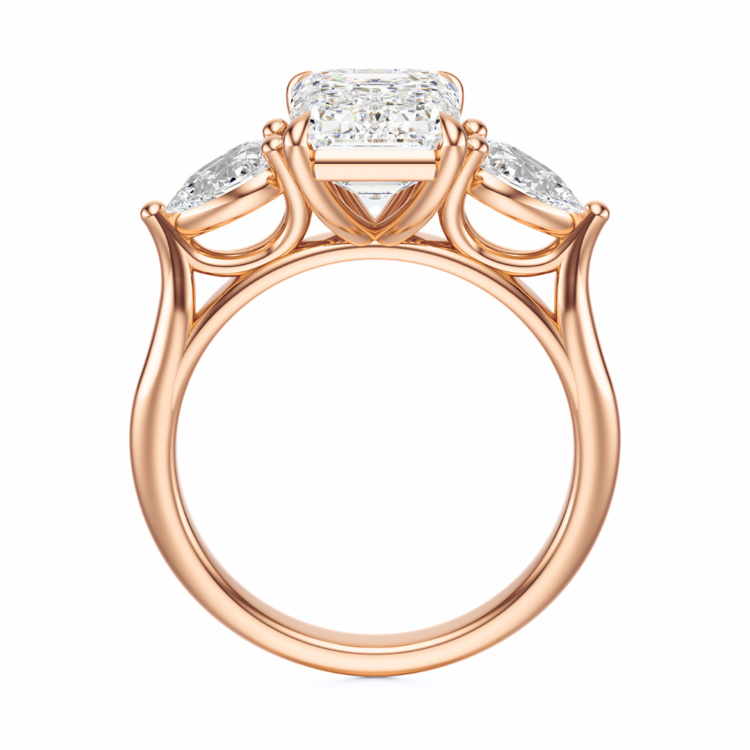 Emerald Cut 2.50 CT F VS2 Lab Grown Diamond Ring in Gold (IGI)