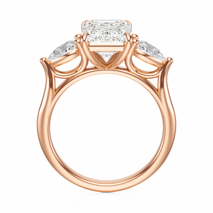 Emerald Cut 2.50 CT F VS2 Lab Grown Diamond Ring in Gold (IGI)