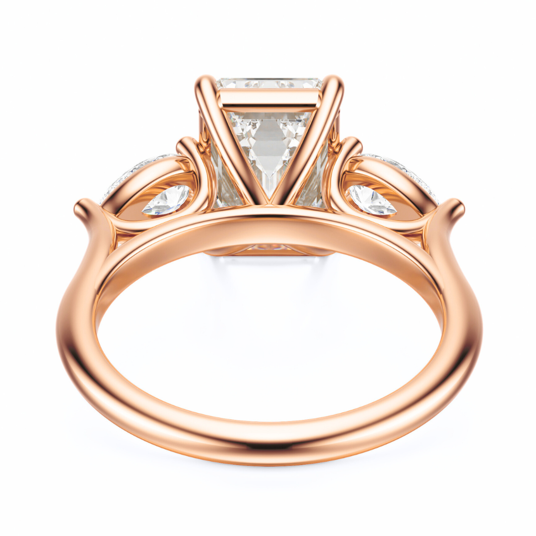 Emerald Cut 2.50 CT F VS2 Lab Grown Diamond Ring in Gold (IGI)