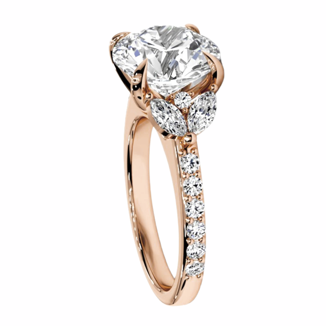 Round Cut 5.00 CT Lab Diamond Ring | 14K Gold | IGI Certified