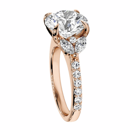 Round Cut 5.00 CT Lab Diamond Ring | 14K Gold | IGI Certified