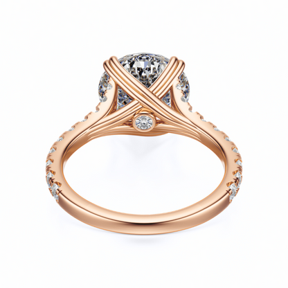 Rround Cut 2.50 CT F VS2 Lab Grown Diamond Ring in Gold (IGI)
