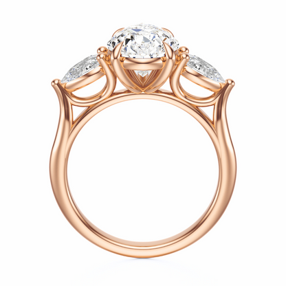 Pear Cut 2.50 CT F VS2 Lab Grown Diamond Ring in Gold (IGI)