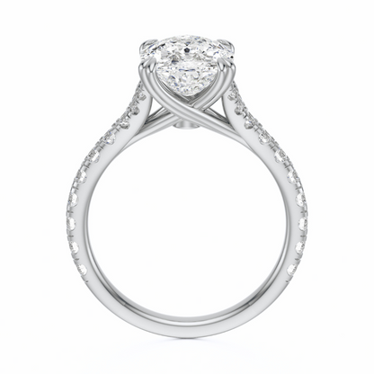 Cushion Cut 2.50 CT F VS2 Lab Grown Diamond Ring in Gold (IGI)