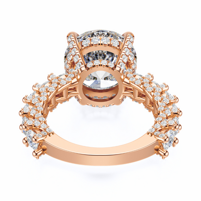 Round Cut 6.00 CT F VS2 Lab Grown Diamond Ring in Gold (IGI)
