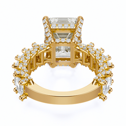 Emerald Cut 6.00 CT F VS2 Lab Grown Diamond Ring in Gold (IGI)