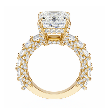 Emerald Cut 6.00 CT F VS2 Lab Grown Diamond Ring in Gold (IGI)