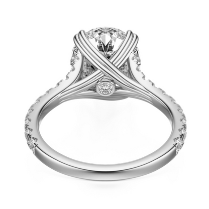 Oval Cut 2.50 CT F VS2 Lab Grown Diamond Ring in Gold (IGI)