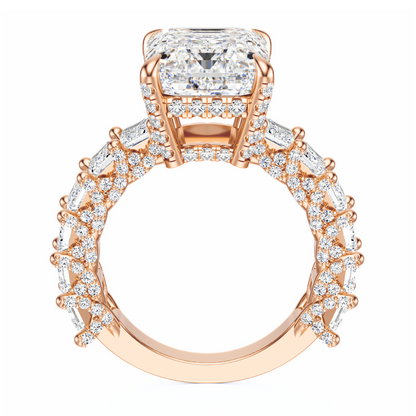 Emerald Cut 6.00 CT F VS2 Lab Grown Diamond Ring in Gold (IGI)