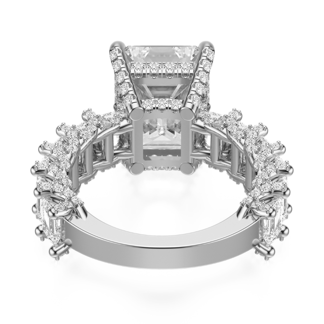 Emerald Cut 6.00 CT F VS2 Lab Grown Diamond Ring in Gold (IGI)