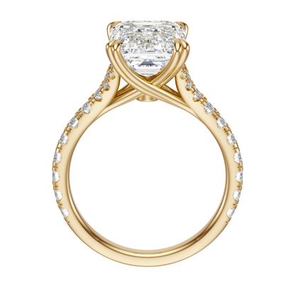 Emerald Cut 2.50 CT F VS2 Lab Grown Diamond Ring in Gold (IGI)