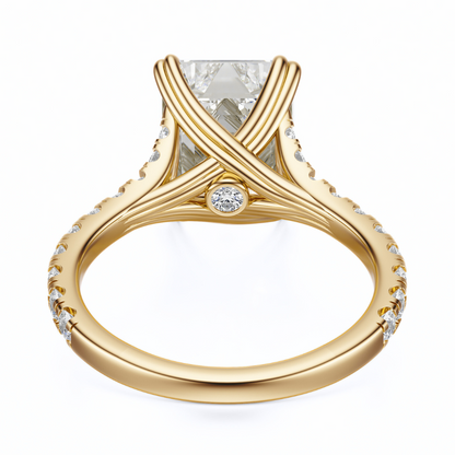 Emerald Cut 2.50 CT F VS2 Lab Grown Diamond Ring in Gold (IGI)
