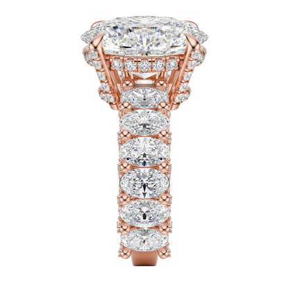 Oval Cut 6.00 CT F VS2 Lab Grown Diamond Ring in Gold (IGI)