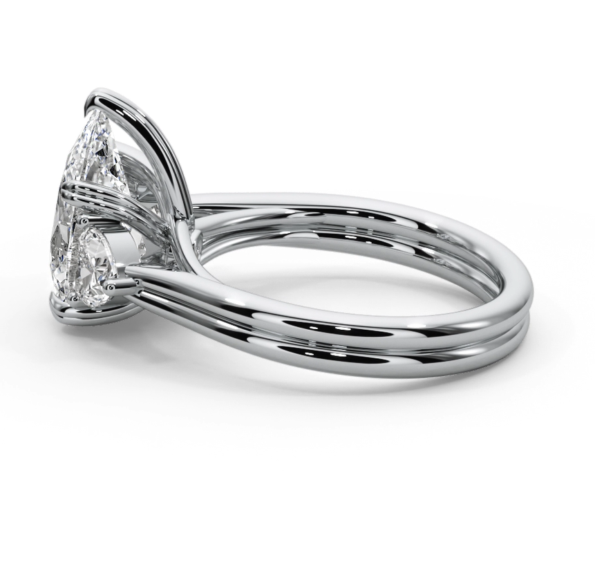 Pear Cut 3.00 CT F VS2 Lab Grown Diamond Ring in 14K Gold (IGI Certified)