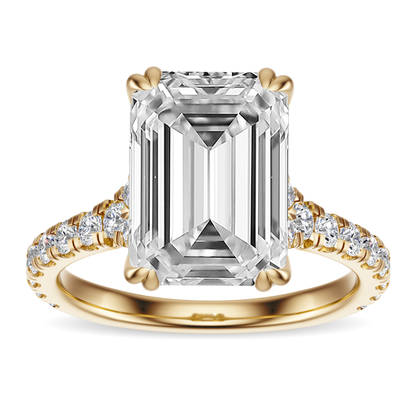 Emerald Cut 2.50 CT F VS2 Lab Grown Diamond Ring in Gold (IGI)