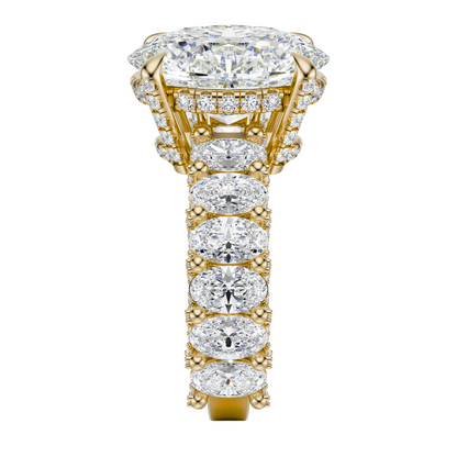 Oval Cut 6.00 CT F VS2 Lab Grown Diamond Ring in Gold (IGI)