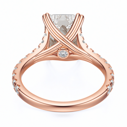 Emerald Cut 2.50 CT F VS2 Lab Grown Diamond Ring in Gold (IGI)