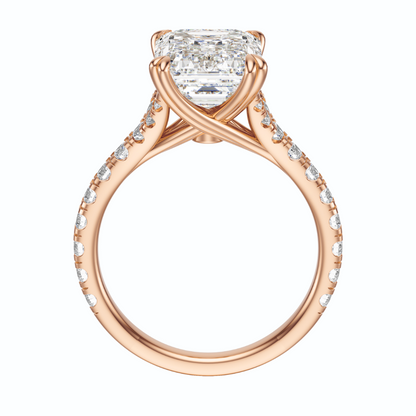 Emerald Cut 2.50 CT F VS2 Lab Grown Diamond Ring in Gold (IGI)