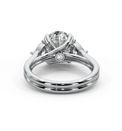 Oval Cut 3.00 CT F VS2 Lab Grown Diamond Ring in 14K Gold (IGI Certified)