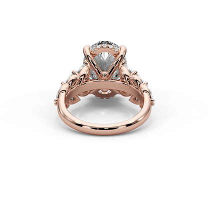 Oval Cut 7.00 CT Lab Diamond Ring | 14K Gold | IGI Certified